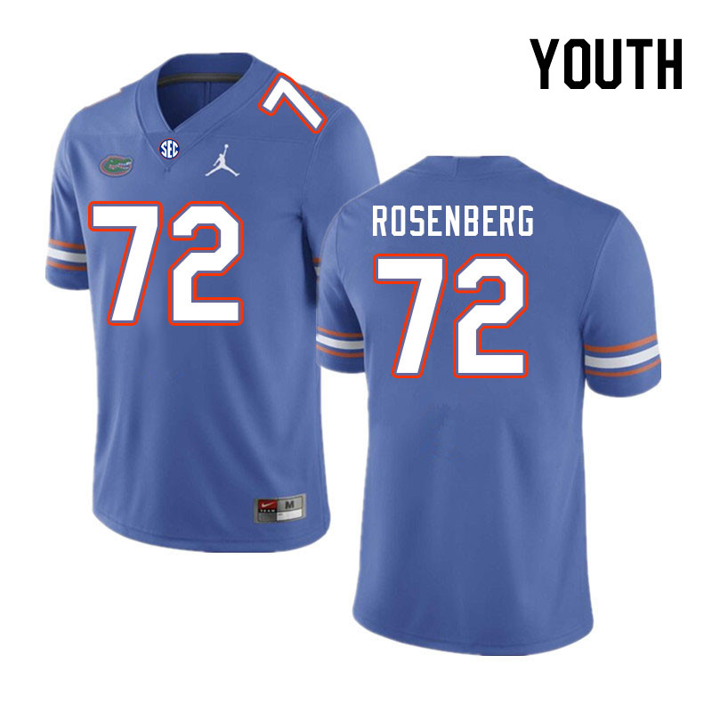 Youth #72 Bryan Rosenberg Florida Gators College Football Jerseys Stitched Sale-Royal